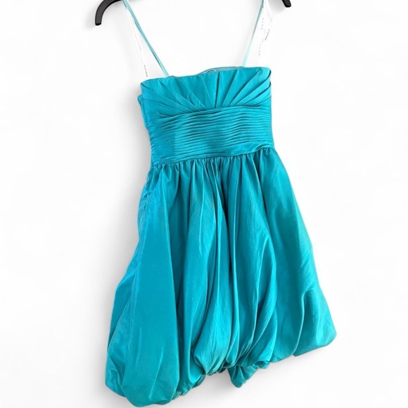 Interlude Turquoise Strapless Dress - Picture 3 of 5